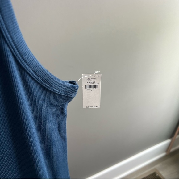 Old Navy Long Blue Sleeveless Midi Sheath Dress - Picture 3 of 7